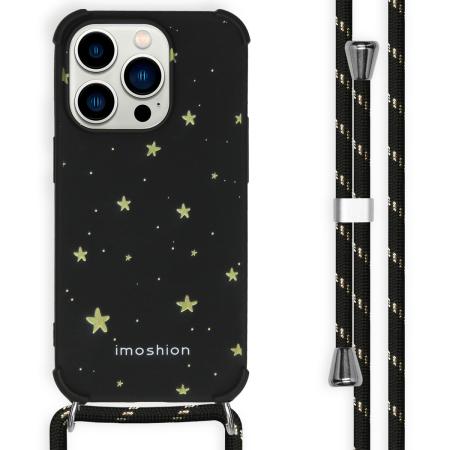 imoshion Design hoesje met koord voor de iPhone 14 Pro - Stars Gold