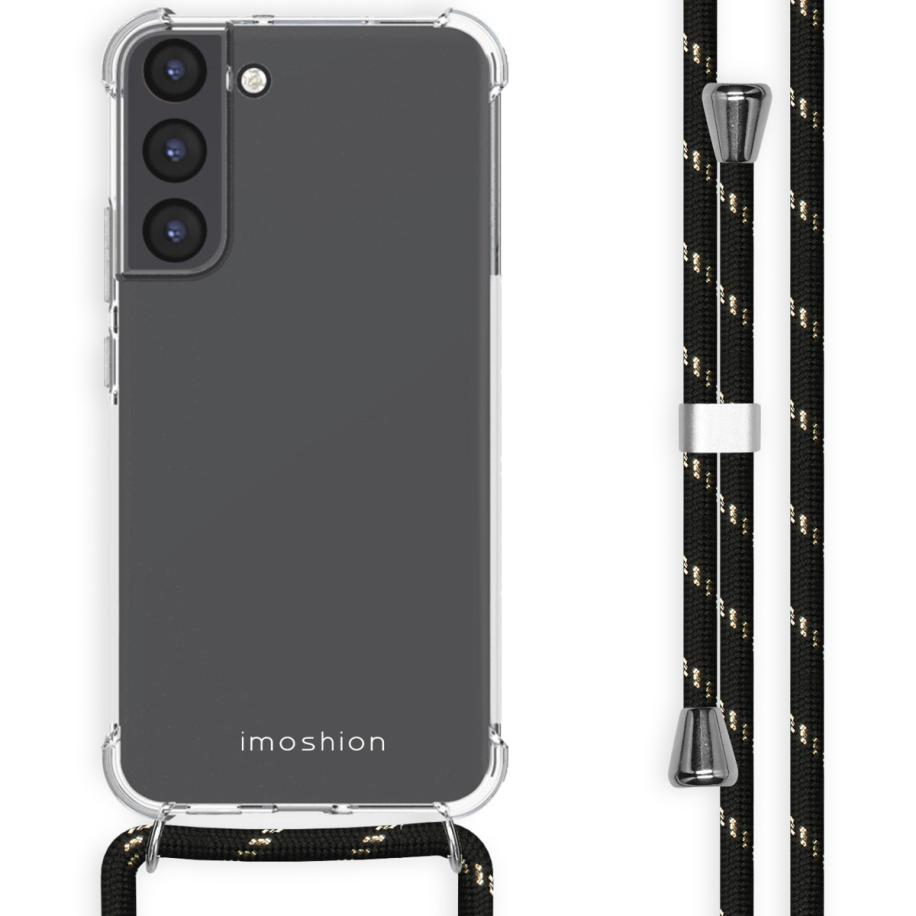 imoshion Backcover met koord voor de Samsung Galaxy S22 Plus - Zwart & Goud Transparant