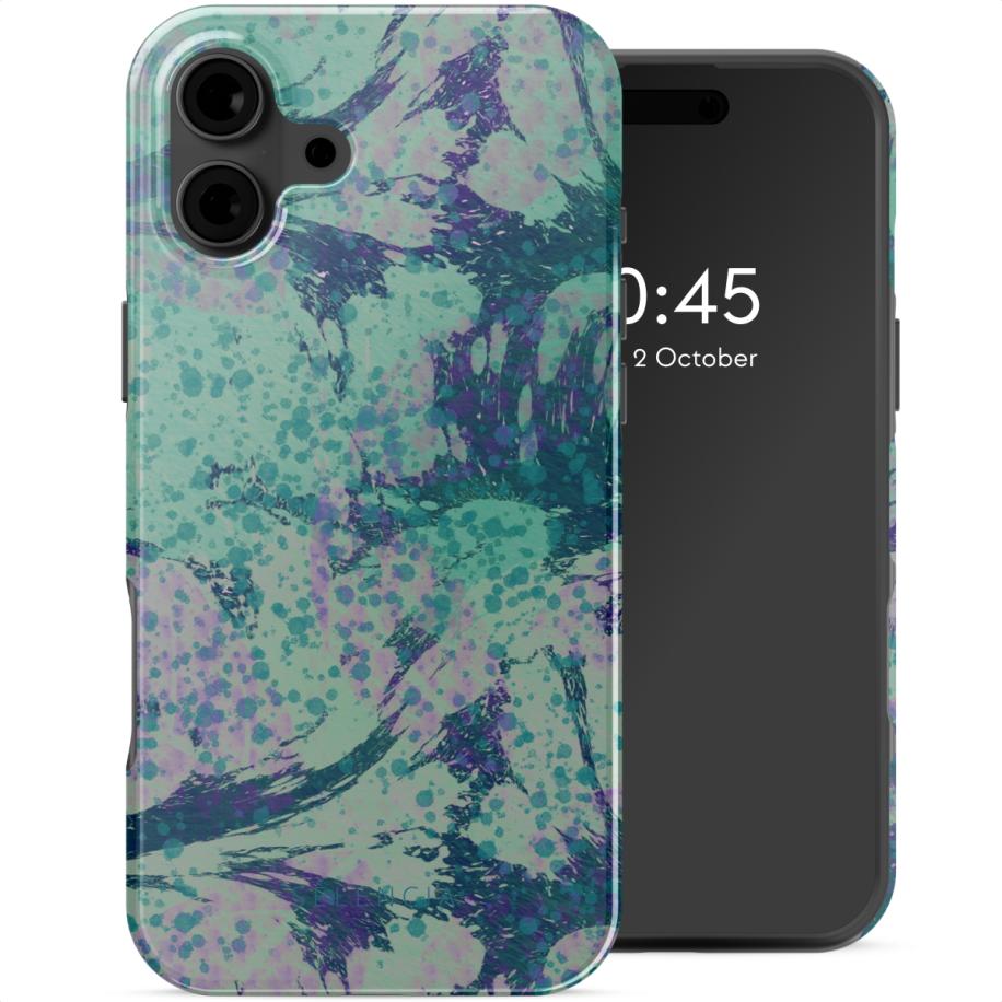 Selencia Vivid Backcover met MagSafe voor de Apple iPhone 16 - Fresh Paint Green Multicolor