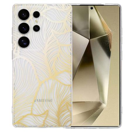 imoshion Design hoesje voor de Samsung Galaxy S25 Ultra - Golden Leaves Transparant