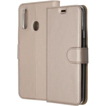 Accezz Wallet Softcase Bookcase voor de Samsung Galaxy A20s - Goud