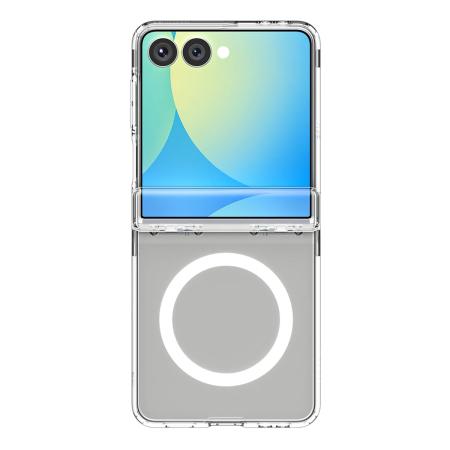 Spigen Ultra Hybrid Pro MagFit Backcover voor de Samsung Galaxy Z Flip 7 - Clear / White