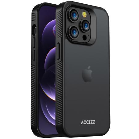 Accezz Rugged Frosted Backcover voor de Apple iPhone 14 Pro - Zwart