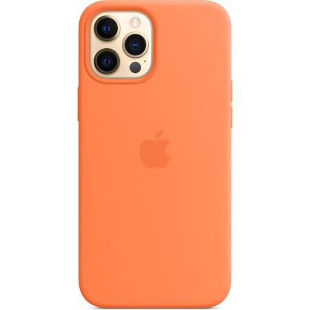 Silicone Backcover MagSafe voor de Apple iPhone 12 Pro Max - Kumquat