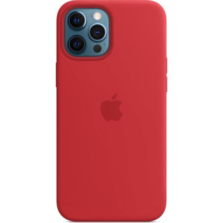 Silicone Backcover MagSafe voor de Apple iPhone 12 Pro Max - Red