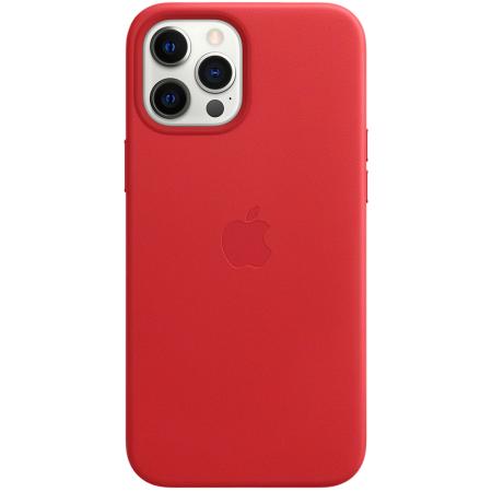 Leather Backcover MagSafe voor de Apple iPhone 12 Pro Max - Red