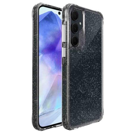 imoshion Clear Glitter Backcover voor de Samsung Galaxy A55 - Zilver
