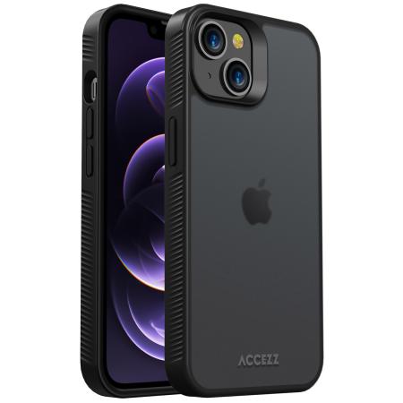 Accezz Rugged Frosted Backcover voor de Apple iPhone 14 - Zwart