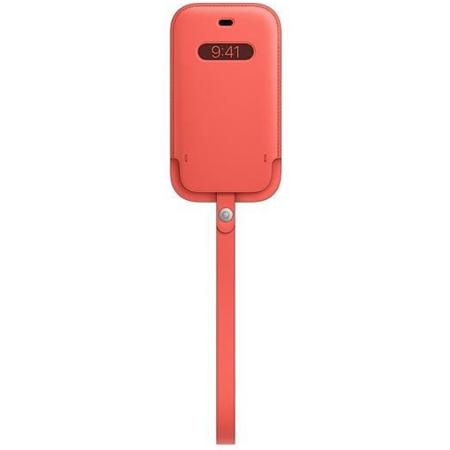 Leather Sleeve MagSafe voor de Apple iPhone 12 (Pro) - Pink Citrus
