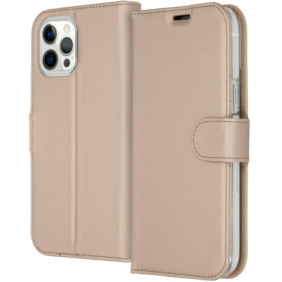 Accezz Wallet Softcase Bookcase voor de Apple iPhone 12 Pro Max - Goud Goud