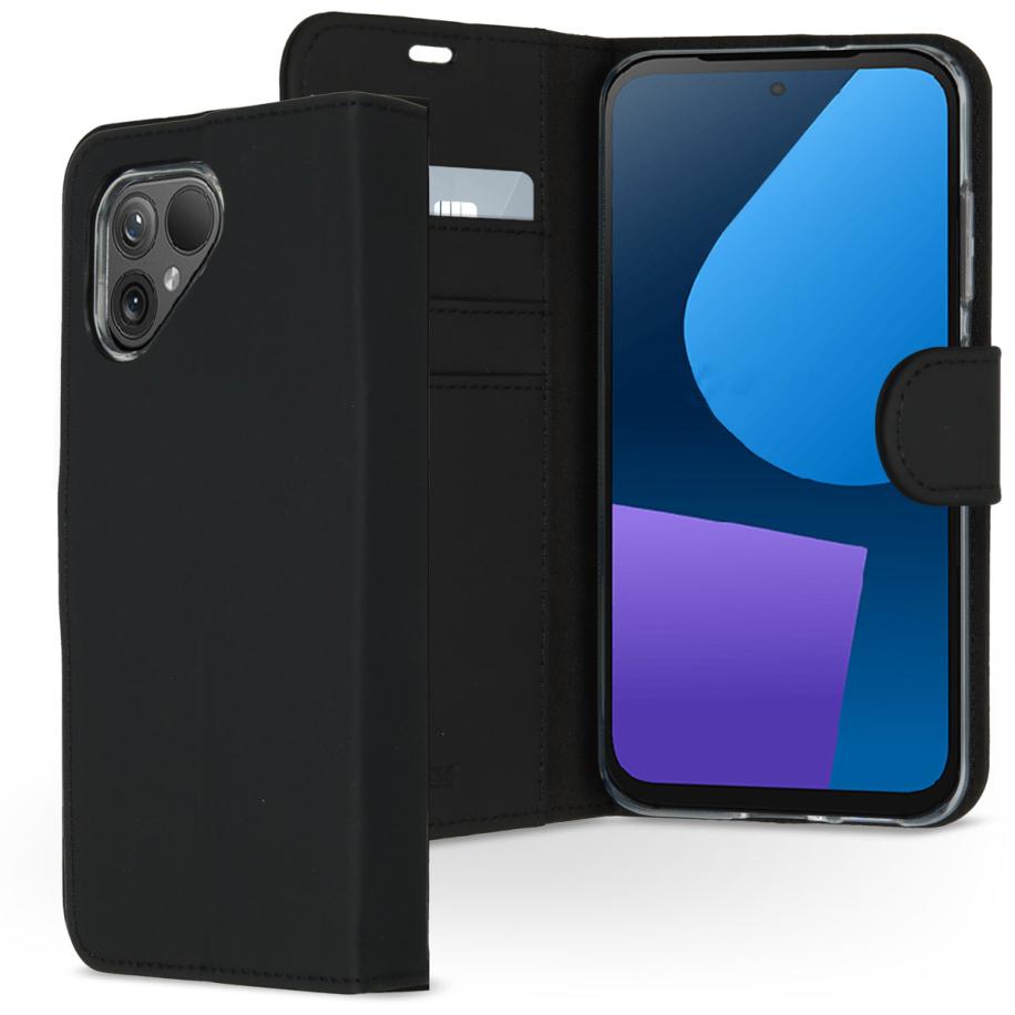 Accezz Wallet Softcase Bookcase voor de Fairphone 5 - Zwart Zwart