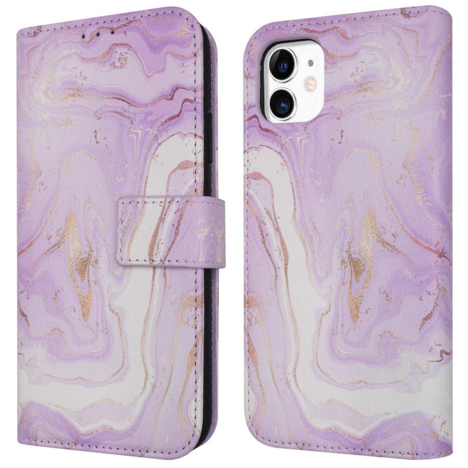 imoshion Design Bookcase voor de Apple iPhone 11 - Purple Marble Multicolor