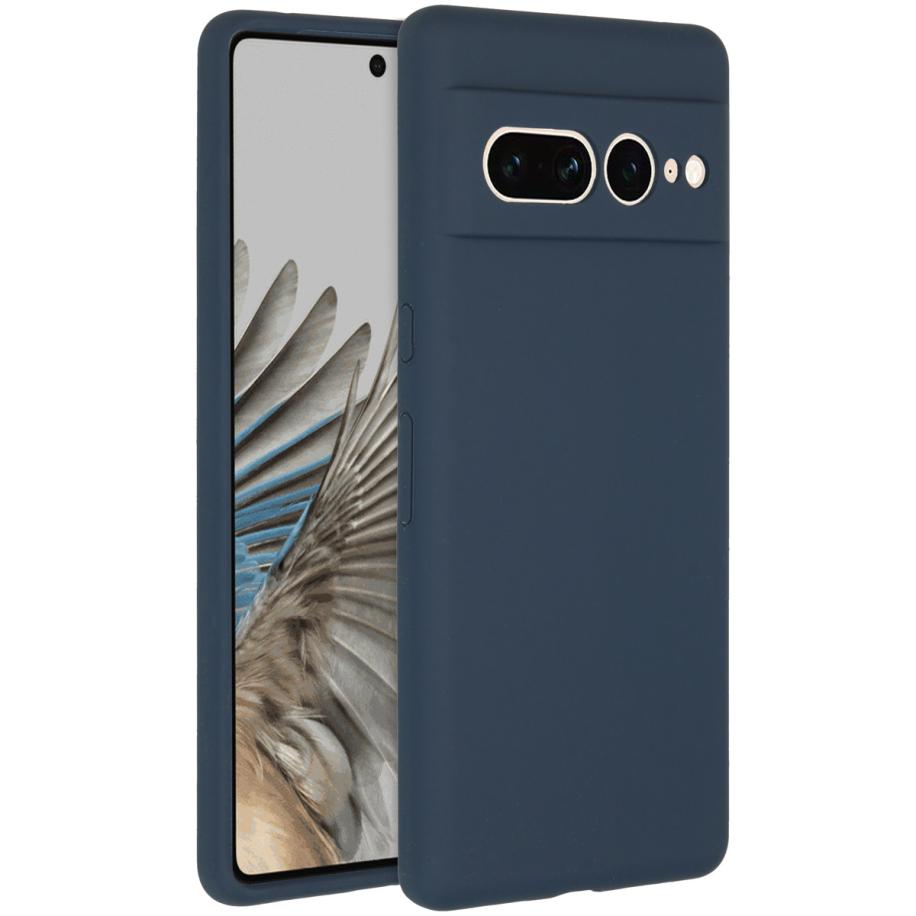 Accezz Liquid Silicone Backcover voor de Google Pixel 7 Pro - Donkerblauw Blauw