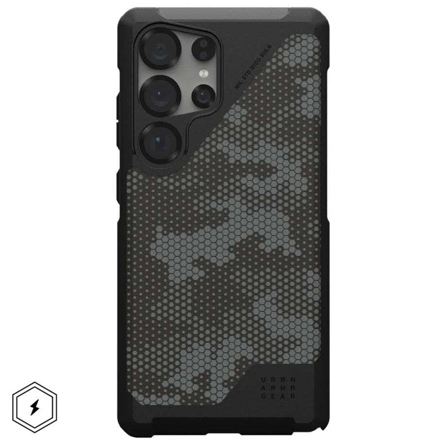 UAG Metropolis LT MagSafe Backcover voor de Samsung Galaxy S25 Ultra - Micro Hex Camo Graphite Grijs