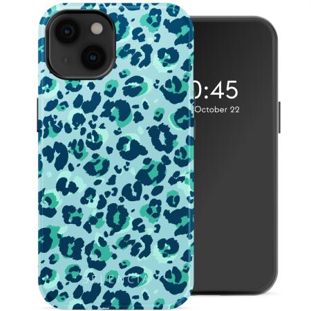 Selencia Vivid Backcover met MagSafe voor de Apple iPhone 14 - Wild Spots Light Blue