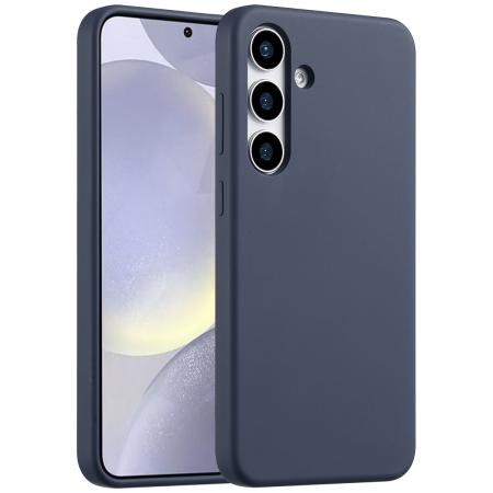Accezz Liquid Silicone Backcover voor de Samsung Galaxy S25 Plus - Donkerblauw