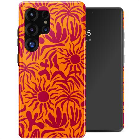 Selencia Vivid Backcover voor de Samsung Galaxy S25 Ultra - Tropical Vibes Apricot