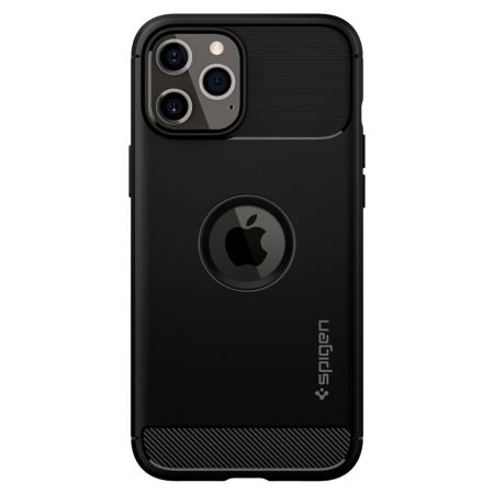 Spigen Rugged Armor Backcover voor de Apple iPhone 12 (Pro) - Zwart