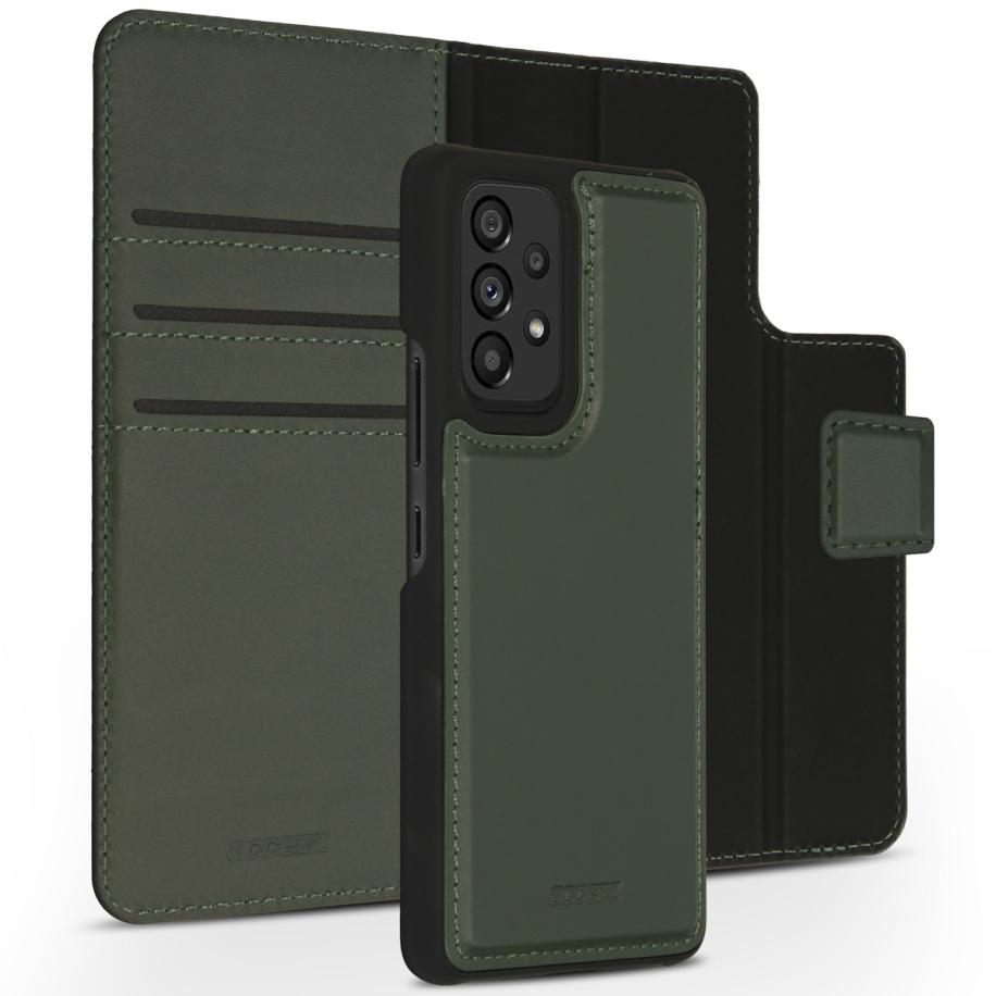 Accezz Premium Leather 2 in 1 Wallet Bookcase voor de Samsung Galaxy A53 - Groen Groen