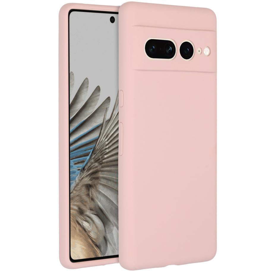 Accezz Liquid Silicone Backcover voor de Google Pixel 7 Pro - Roze Roze