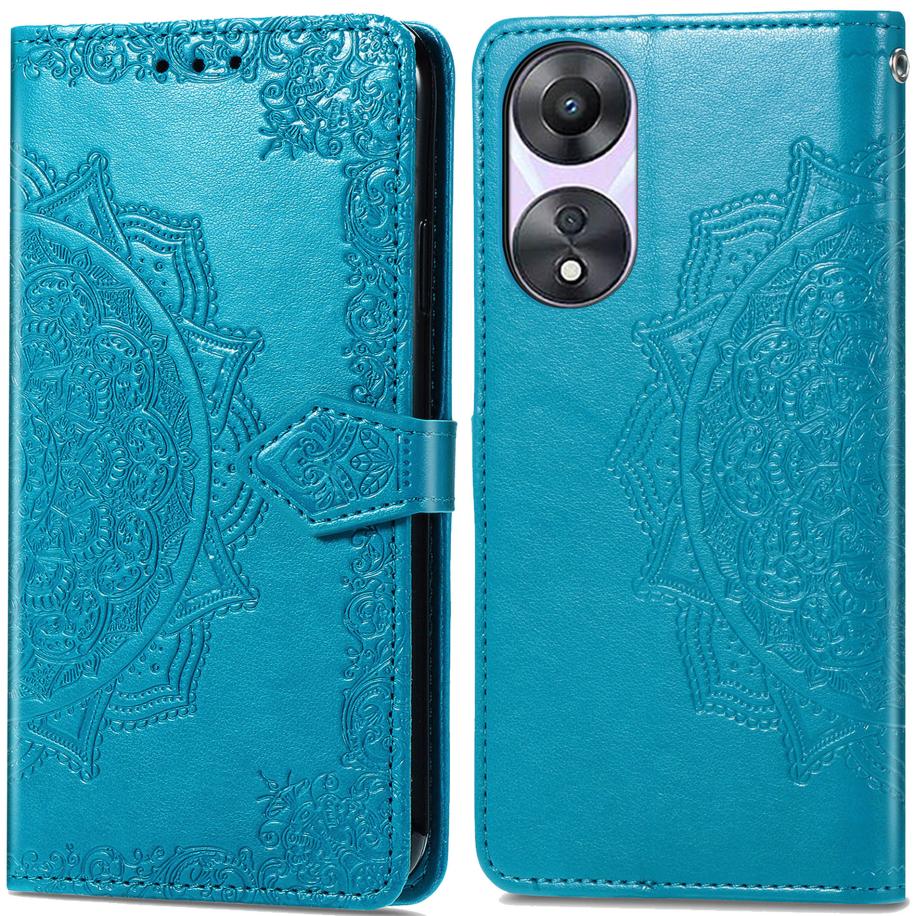 imoshion Mandala Bookcase voor de Oppo A58 - Turquoise Blauw