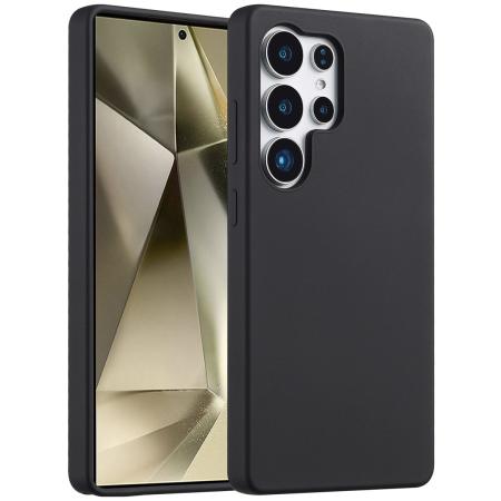 Accezz Liquid Silicone Backcover voor de Samsung Galaxy S25 Ultra - Zwart