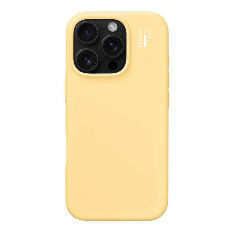 iDeal of Sweden Silicone Case voor de Apple iPhone 15 Pro - Soft Lemon Geel