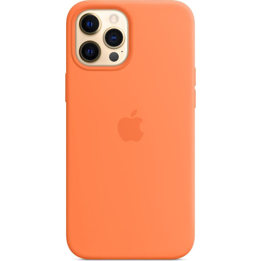 Silicone Backcover MagSafe voor de Apple iPhone 12 Pro Max - Kumquat Oranje