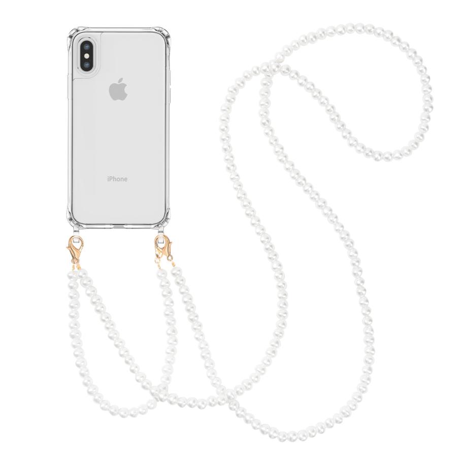 imoshion Backcover met Telefoonkoorden voor de Apple iPhone X / Xs - Parels Transparant