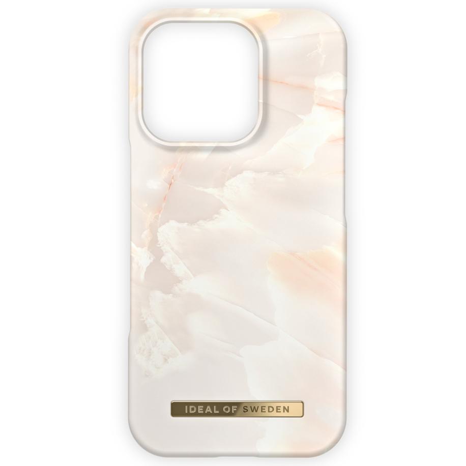 iDeal of Sweden Fashion Backcover voor de Apple iPhone 16 Pro - Rose Pearl Marble Multicolor