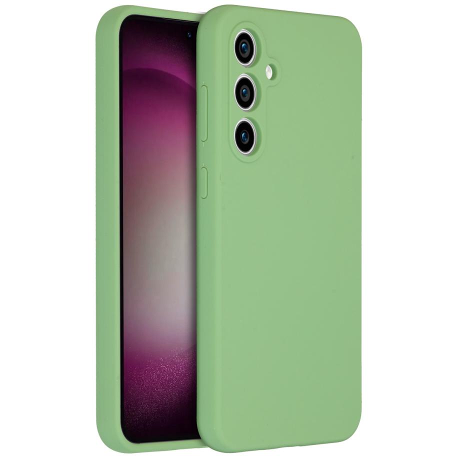 Accezz Liquid Silicone Backcover voor de Samsung Galaxy S23 FE - Groen Groen