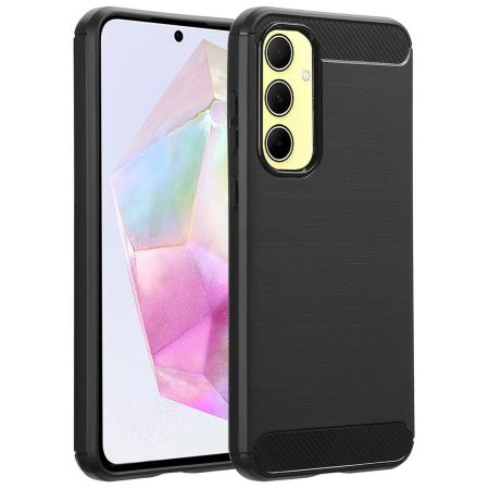 imoshion Brushed Backcover voor de Samsung Galaxy A35 - Zwart