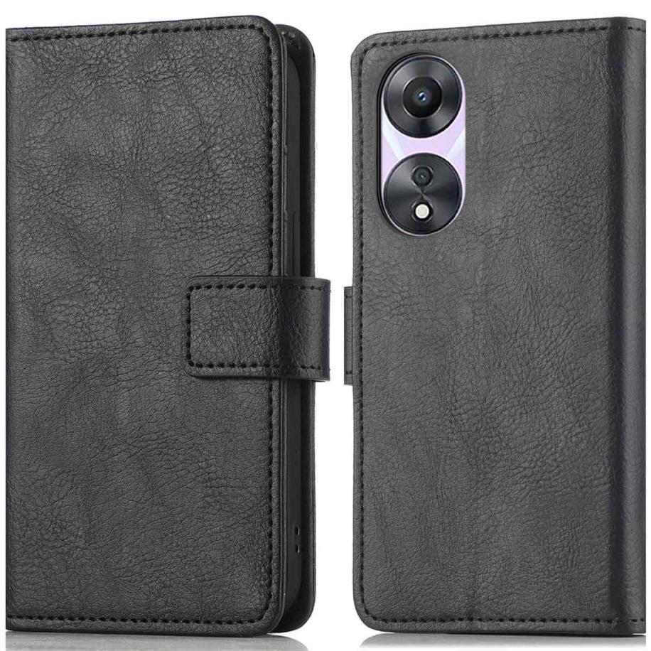 imoshion Luxe Bookcase voor de Oppo A78 (4G) - Zwart Zwart