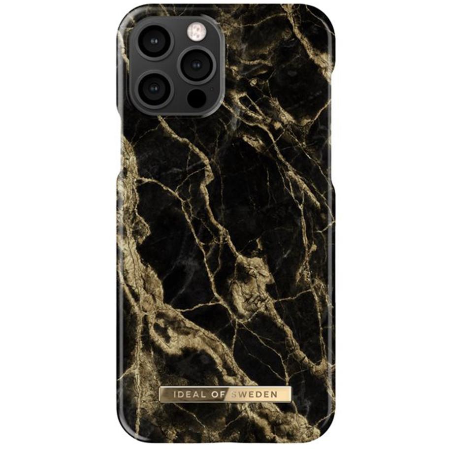 iDeal of Sweden Fashion Backcover voor Apple iPhone 12 (Pro) - Golden Smoke Marble Multicolor