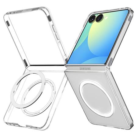 Spigen AirSkin Backcover MagSafe voor de Samsung Galaxy Z Flip 6 / Flip 7 FE - Clear / White
