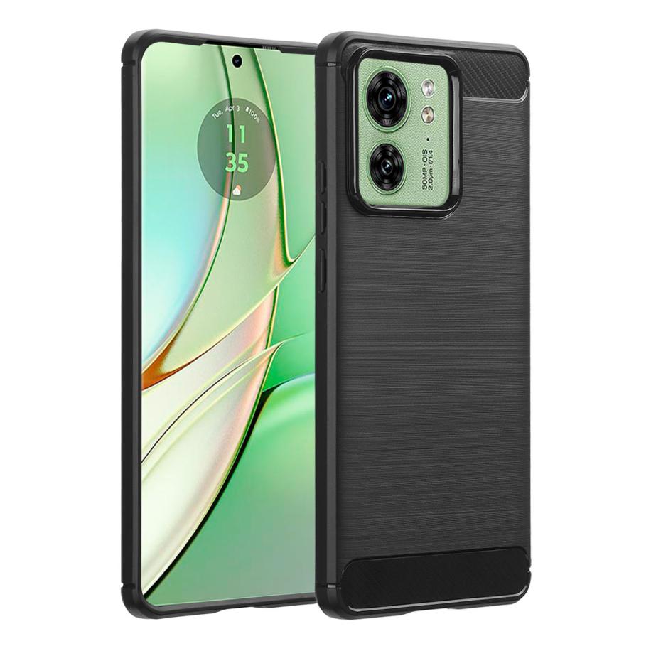 imoshion Brushed Backcover voor de Motorola Edge 40 - Zwart Zwart