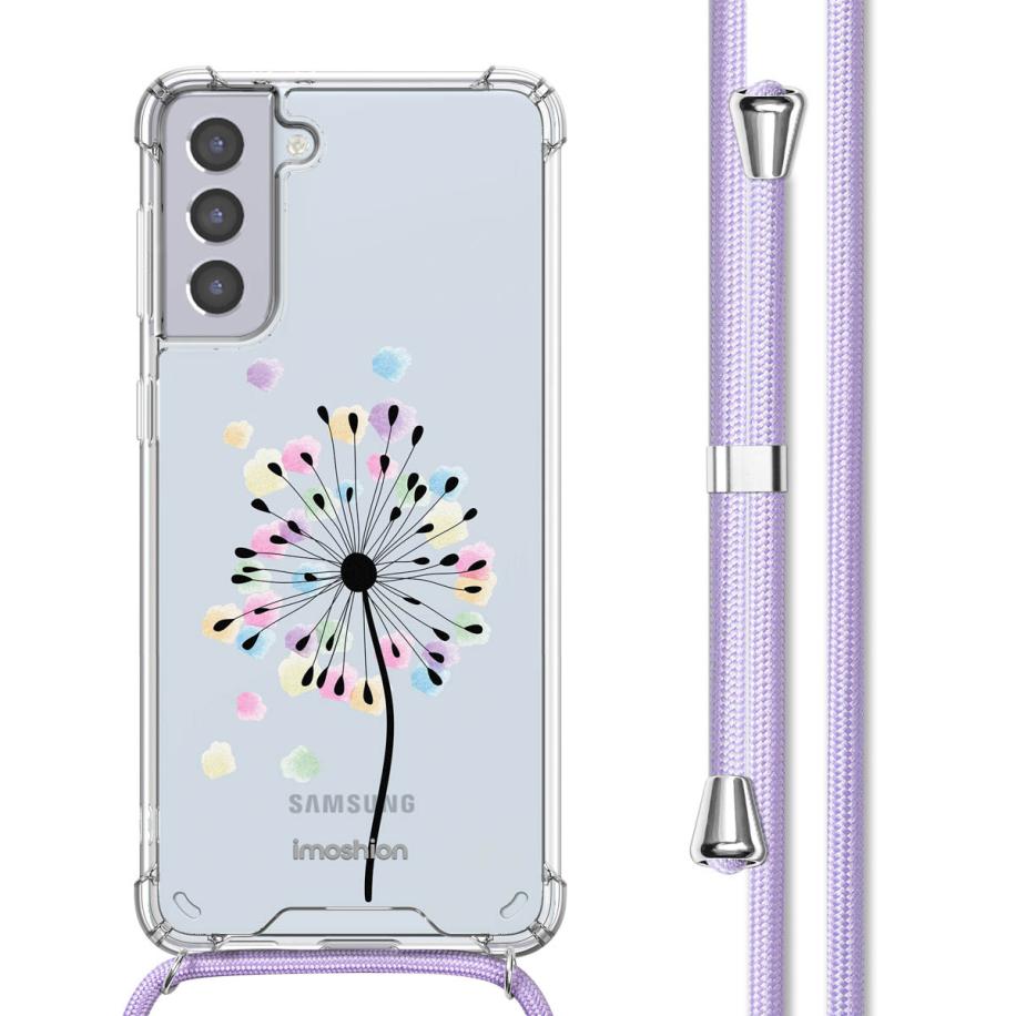 imoshion Design hoesje met koord voor de Samsung Galaxy S21 Plus - Sandstone Dandelion Multicolor