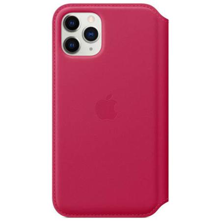 Leather Folio Bookcase voor Apple iPhone 11 Pro - Raspberry