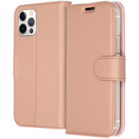 Accezz Wallet Softcase Bookcase voor de Apple iPhone 12 (Pro) - Rosé Goud