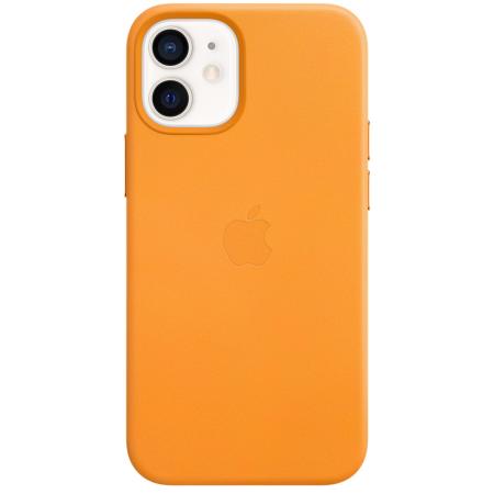 Leather Backcover MagSafe voor de Apple iPhone 12 Mini - California Poppy