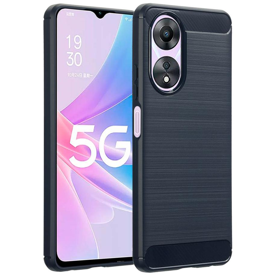 imoshion Brushed Backcover voor de Oppo A58 - Donkerblauw Blauw