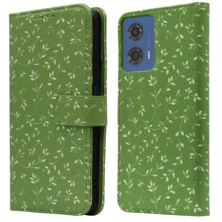 imoshion Design Bookcase voor de Motorola Moto G04 / G24 - Green Flowers