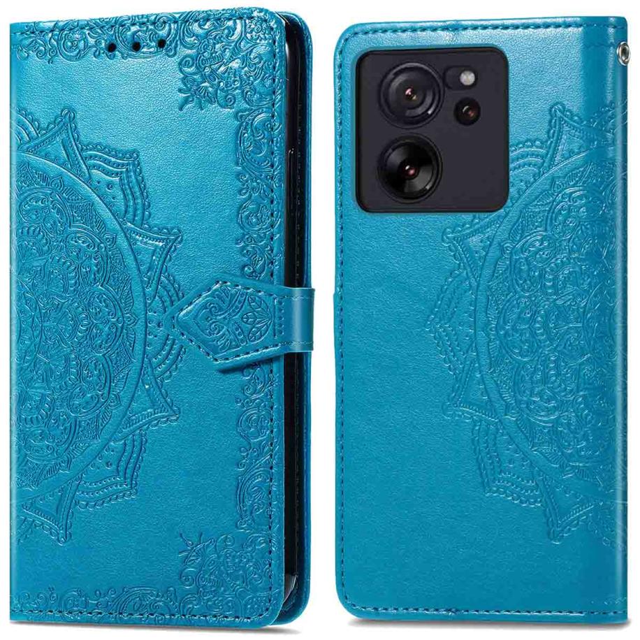 imoshion Mandala Bookcase voor de Xiaomi 13T / 13T Pro - Turquoise Blauw