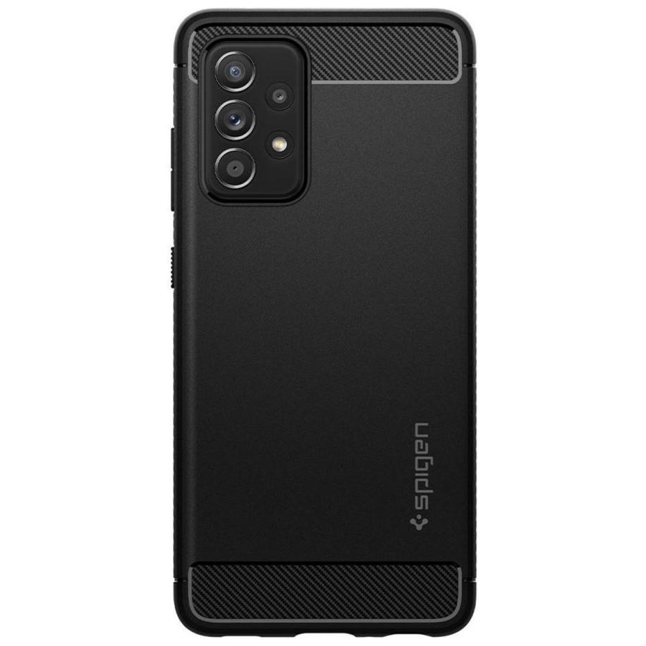Spigen Rugged Armor Backcover voor de Samsung Galaxy A52(s) (5G/4G) - Zwart Zwart