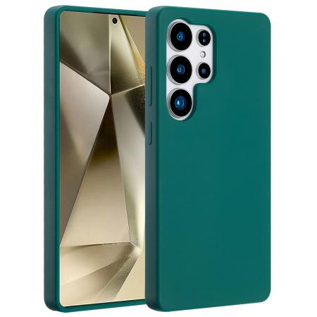 Accezz Liquid Silicone Backcover met MagSafe voor de Samsung Galaxy S25 Ultra - Forest Green