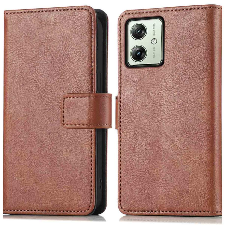 imoshion Luxe Bookcase voor de Motorola Moto G54 - Bruin Bruin