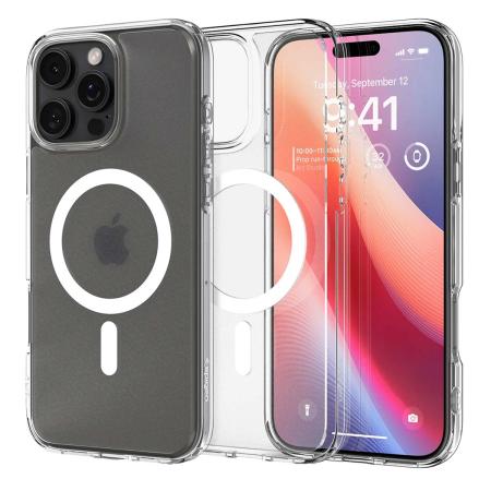 Spigen Ultra Hybrid Backcover MagSafe voor de Apple iPhone 16 Pro - Frost Clear