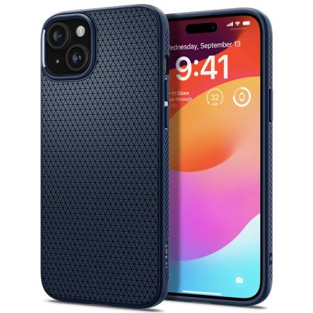 Spigen Liquid Air™ Backcover voor de Apple iPhone 15 - Navy Blue