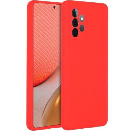 Accezz Liquid Silicone Backcover voor de Samsung Galaxy A72 - Rood