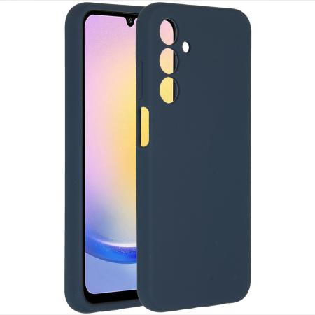 Accezz Liquid Silicone Backcover voor de Samsung Galaxy A25 (5G) - Donkerblauw